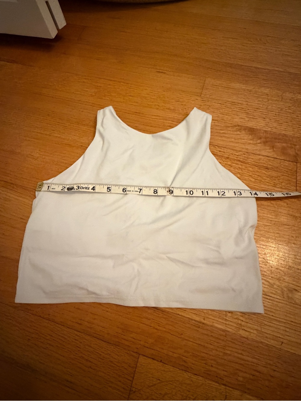Athleta White Cropped Sports Tank - Scoop Neck